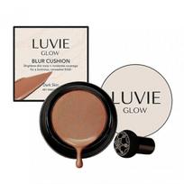 Luvie Glow Blur Pagrindas su pagalvėle - Grybo formos galvutė Oro pagalvėlės CC kremas Natūrali ilgai išliekanti padengimo BB kremas Visų tipų odai Dark Color