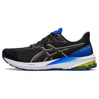 Asics GT 1000 12 vyriški sportbačiai, juodi, mėlyni, geltoni, švytintys geltoni 45