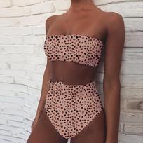 Aukšto juosmens Bikini Seksualūs Juodi Maudymosi Kostiumai Moteriškas Maudymosi Kostiumas Aukšto Kirpimo Juostelė Bikini Rinkinys Plaukimo Maudymosi Kostiumai S rožinė