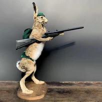 Kūrybiškas dervos gyvūno medžiotojo ornamentas Imituotas triušio šuns lapės medžiotojo figūrėlė Biuro stalo amatai Valentino dienos dovana dog