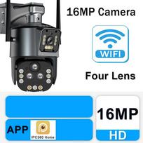 8K 16MP WiFi IP kamera 20x priartinimas PTZ lauko belaidė apsaugos kamera keturių objektyvų CCTV kamera 4K vaizdo stebėjimo kameros išmanieji namai Camera No Card