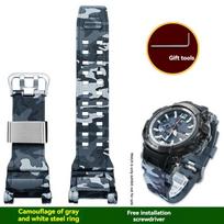 Minkšto dervos silikono dirželis Casio G-Shock Master 5502 Air GPW-2000 laikrodžiui, vandeniui atsparus pakeitimo apyrankė For GPW-2000