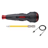 VESSEL Elektrinis rutulinis rankenos gręžtuvas Ball II su 1 USB maksimalios išvesties sukimo momento bitu, Type-C įkrovimas, 3 N m, 220USBC-1 juoda