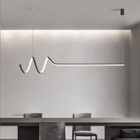 Minimalistinis juodas 1,2 m LED valgomojo šviestuvas