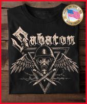 Sabaton Grupės Juodi Marškinėliai Unisex Trumpomis Rankovėmis Medvilniniai S-5XL Unisex Marškinėliai XXXXL gray