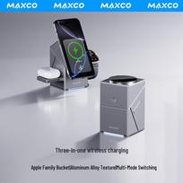 MAXCO MW11 Qi2 MagSafe 3-in-1 belaidis įkroviklis