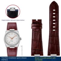 For Tissot PRX series watch T137.407 Super Player T137.410 Cowhide strap with Steel End Link calfskin 26X12mm watch Band 26x12mm-Width