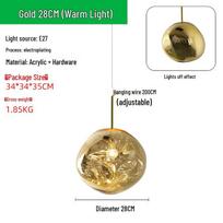 Nufeng Lava Style Gold Chandelier