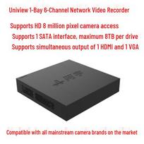 Uniview 6 kanalų 4K NVR tinklo vaizdo įrašymo įrenginys, CN kištukas (adapteris įtrauktas)