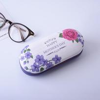 Multifunction Protable Floral Hard Eye Glasses Case Double Interlayer Contact Lens Case Eyewear Protector Box Glasses Sunglasses Box raudona