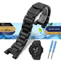 Skirta Casio 5480 PRW-7000/7000fc dirželiui Šviesus Plastikinis Plieno Laikrodžio Dirželis Protrek Modelis plieno kompozitas Sportinio Laikrodžio Dirželio priedai 7000mm juoda