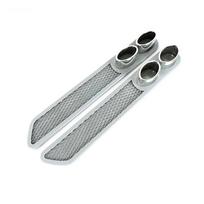 2Pcs/Set Universal Car Auto Styling Fake Decorative Vent Grid Exhaust Muffler Pipe Adhesive Tape Car Modification juoda