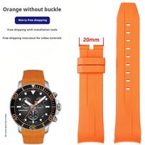 21 22mm VYRIŠKA Guminė Laikrodžio Apyrankė 1853 Tissot Starfish Diving T120 Lenkta Pabaiga Silikoninė Laikrodžio Dirželis T120417 T120.407 T116 Apyrankė 21mm Mechanical