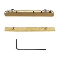 Brass Guitar Nut with Adjustable Height for 6 String Electric Guitars Featuring Enhanced Resonance Includes Wrench 1