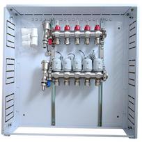 Grindinio šildymo kolektorius 5 kontūrų su terminėmis pavaromis NC AC230V ir debitomačiais | HT260409 | 9990000260409