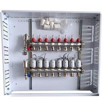 Grindinio šildymo kolektorius 8 kontūrų su terminėmis pavaromis NC AC230V ir debitomačiais | HT260430 | 9990000260430