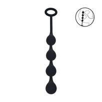 Levelz by Shots LEVELZ Waterdrop Silicone Intimate Beads S 20mm Black Flexible Design
