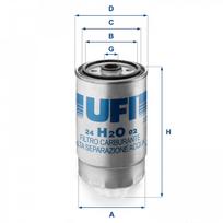 Kuro filtras UFI 24.H2O.02
