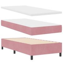 vidaXL Kiemas lova su galvūgalio Rožinė 200 x 90 cm Aksomas