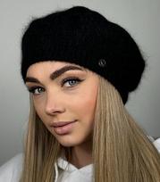 Caskona moteriška beretė FIR BARET*05, juoda, ONE