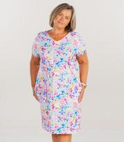 Moteriška suknelė 231239 01, balta/mėlyna, XXXL