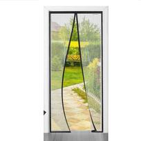 design4door Magnetinė uodų tinklo durų uždanga 60x200 cm, juoda