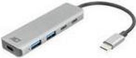 ACT AC7072 Schnittstellen-Hub USB 3.2 Gen 1 (3.1 Gen 1) Type-C 5000Mbit/s Schwarz - Grau (AC7072)