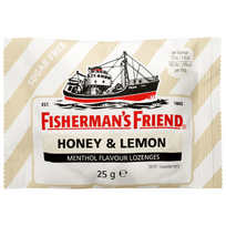 Medaus ir citrinų skonio pastilės FISHERMAN'S FRIEND HONEY AND LEMON, 25 g
