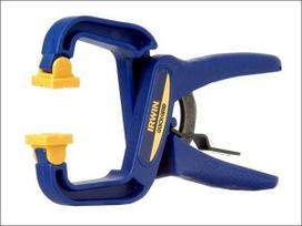 Greito užspaudimo spaustukas - IRWIN - Handi Clamp 100 mm - Minkšti ir pasukami pamatai - Užraktas su spragtuku