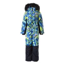 Huppa Mergaičių žieminis kombinezonas JETTA 1, blue pattern/ navy