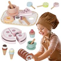 TOOKY TOY Saldus pyragas Medinis saldainių rinkinys dėžutėje Konditerijos ledainė