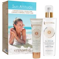 KEENWELL Sun Attitude SPF 50 CC kremas veidui, 60 ml + fluidas nuo saulės SPF 50, 200 ml
