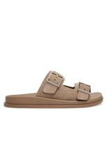 CALVIN KLEIN Moteriškos odinės basutės, CITY SANDAL BUCKLE SUEDE