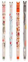Gelio rašiklis Happy Color Floral Art 0.5mm save trinantis, mėlynas HA 4120 01FA-3