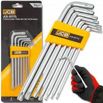 Jcb Torx raktų su skylute rinkinys, 7 vnt., L formos, Cr-v