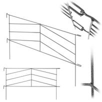 KADAX metalinė sodo tvora Palisade apvadu suvirinta 100cm aukščio tvora