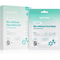 Notino Calming Bio-Cellulose Face Mask with Niacinamide tekstilinių veido kaukių rinkinys raminamojo poveikio