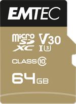 Emtec MicroSDXC 64GB UHS-I U3 V30 A1 SpeedIN Pro | T-MLX60658 | 3126170146755