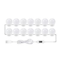 LED Makiažo Veidrodžio Lemputės Išmanus Jutiklinis Valdymas Kosmetinio Veidrodžio Lemputės Vonios Veidrodžio Šviesa 14PCS