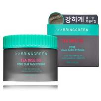 BringGreen Tea Tree Cica Pore Clay Pack Strong intensyvi molio kaukė mišriai / riebiai veido odai - 100 g.