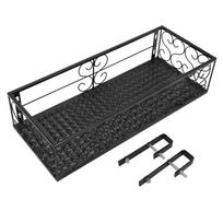 Balkono gėlių stovas pakabinamas gėlių vazono laikiklis pakabinamas kaltinės geležies tvora vidaus palangė Suitable for 2.5cm Railings