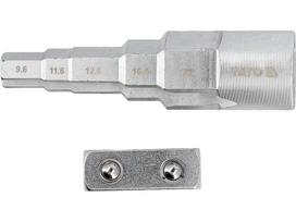 Raktas pakopinis | su adapteriu | 9.6 / 11.6 / 12.7 / 16.4 / 21 mm (YT-03319)