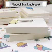 Flipbook: Tuščias komiksų popierius ranka piešiamai lazdelių figūrėlių animacijai