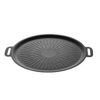 Neapsaugota nuo prilipimo Korėjietiška BBQ keptuvė, daugiafunkcinė teppanyaki plokštė vidaus naudojimui, suderinama su indukcine ir dujine virykle 28 cm juoda