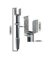 Sraigtinis pamatas U formos 101 x 1085 mm