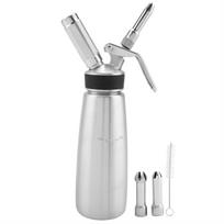 Stainless Steel Whipped Cream Dispenser Foamer with Three Nozzles for Dessert Tools(500ml)