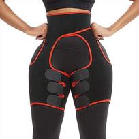 3-in-1 Waist & Thigh Trainer with Hip Lift Zipper Belt XL geltona