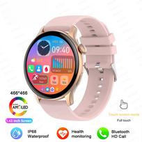2025 Naujas NFC GPS Išmanusis Laikrodis Moterims AMOLED Visada Įjungtas Ekranas BT Skambutis Širdies Ritmas Kraujo Spaudis Fitneso Stebėklis Išmanusis Laikrodis 66*466 HD Ekranas Silicone belt sidabras