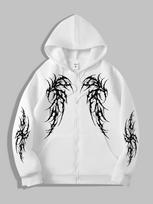 Mens Zip Up Hoodie - Sweatshirts for Men Y2K Vintage Long Sleeve Sweatshirt Streetwear Pullover with Pocket L juoda