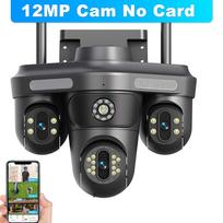 6K 12MP WiFi IP kamera Trijų objektyvų 10x priartinimo lauko PTZ kamera judesio aptikimo išmaniojo namo saugumo apsaugos stebėjimo 4K CCTV kamera 12MP Camera